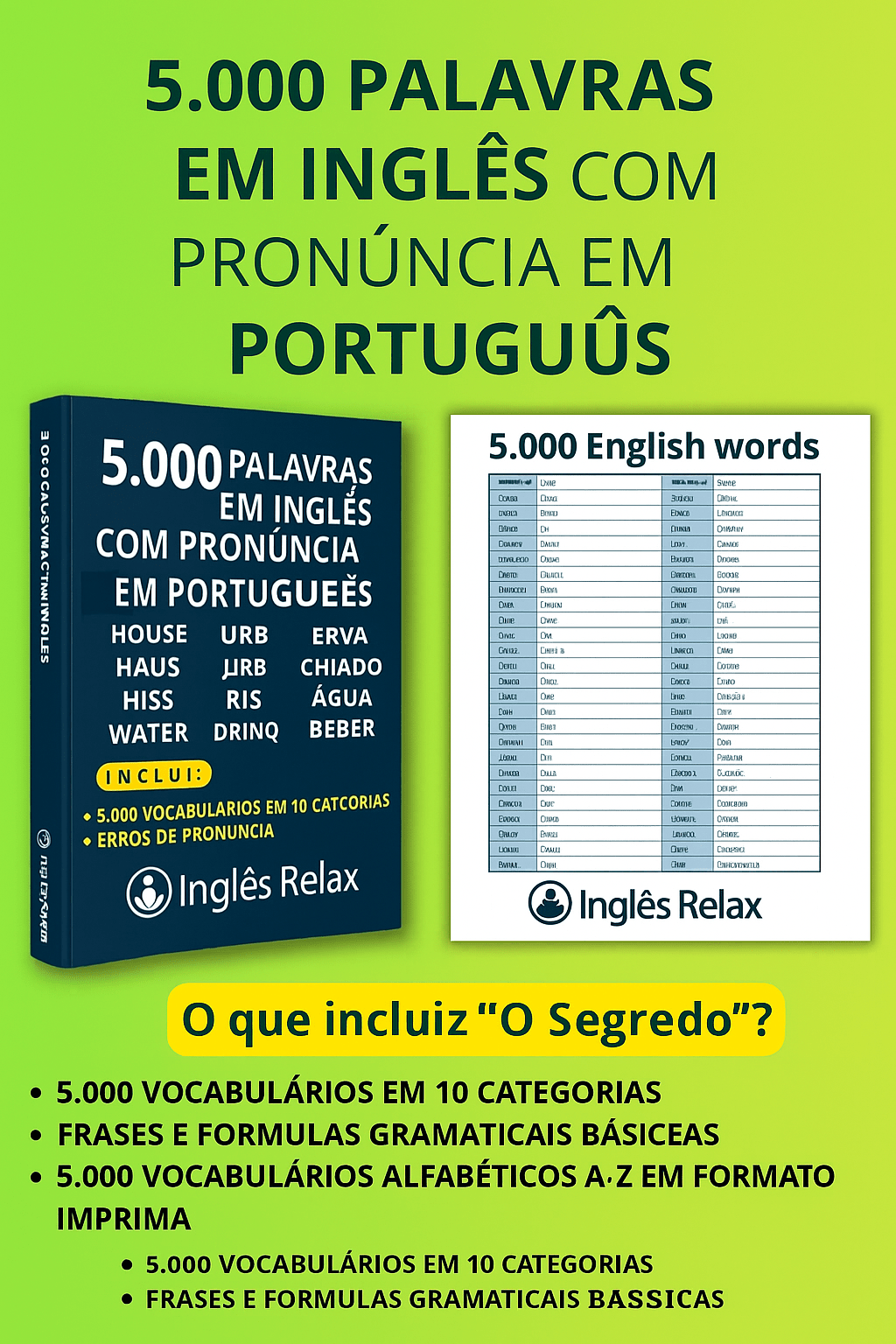 5.000 Palavras em Inglês com Pronúncia em Português - Ingles Relax