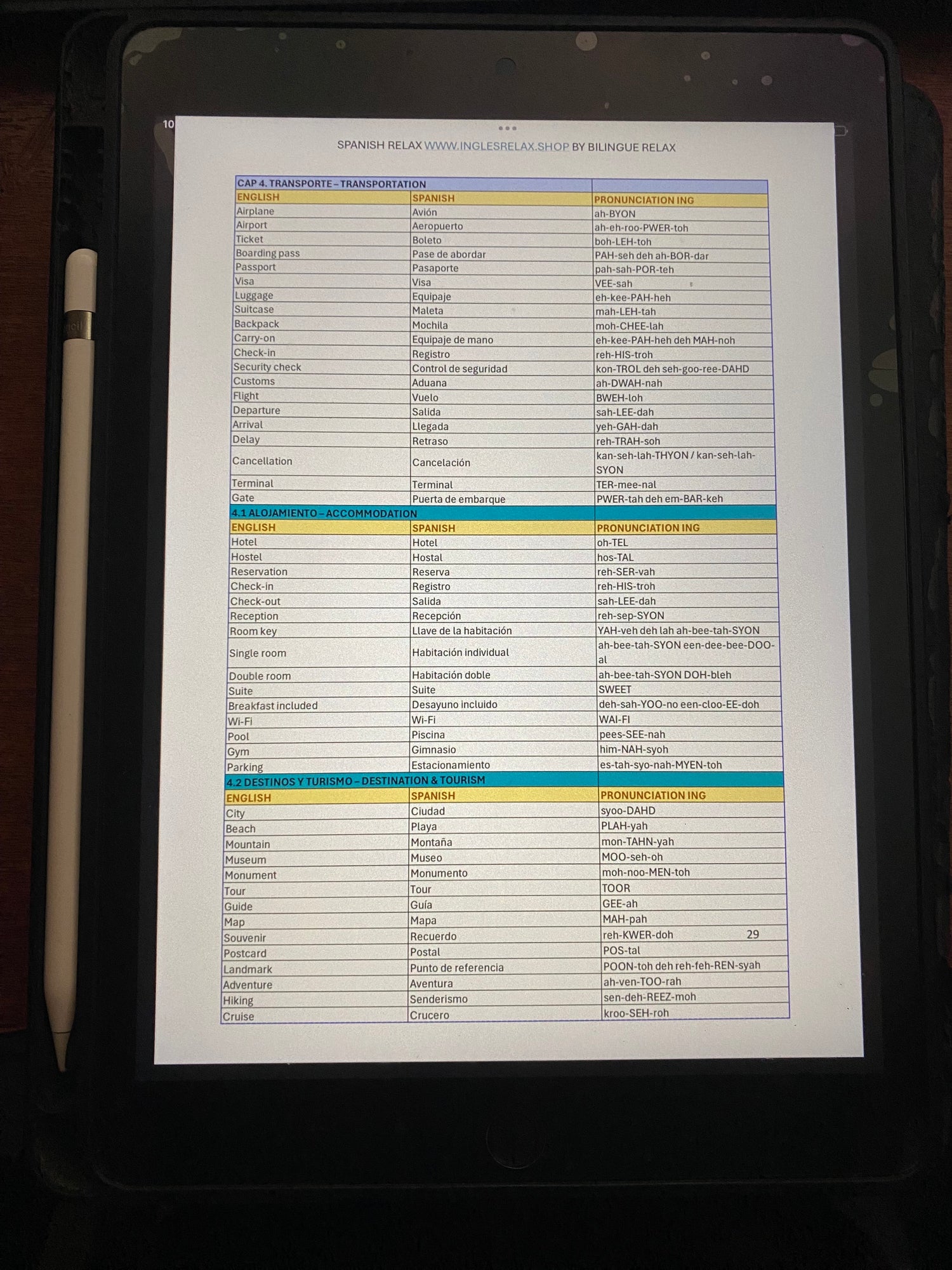 +5,000 Spanish Words with English Pronunciation
Learn Spanish in a relaxed and natural way — without stress — using an inclusive method specially designed for English speakers and for those who prefer learning with adapted pronunciation.
Perfect for students, seniors, and people with hearing disabilities