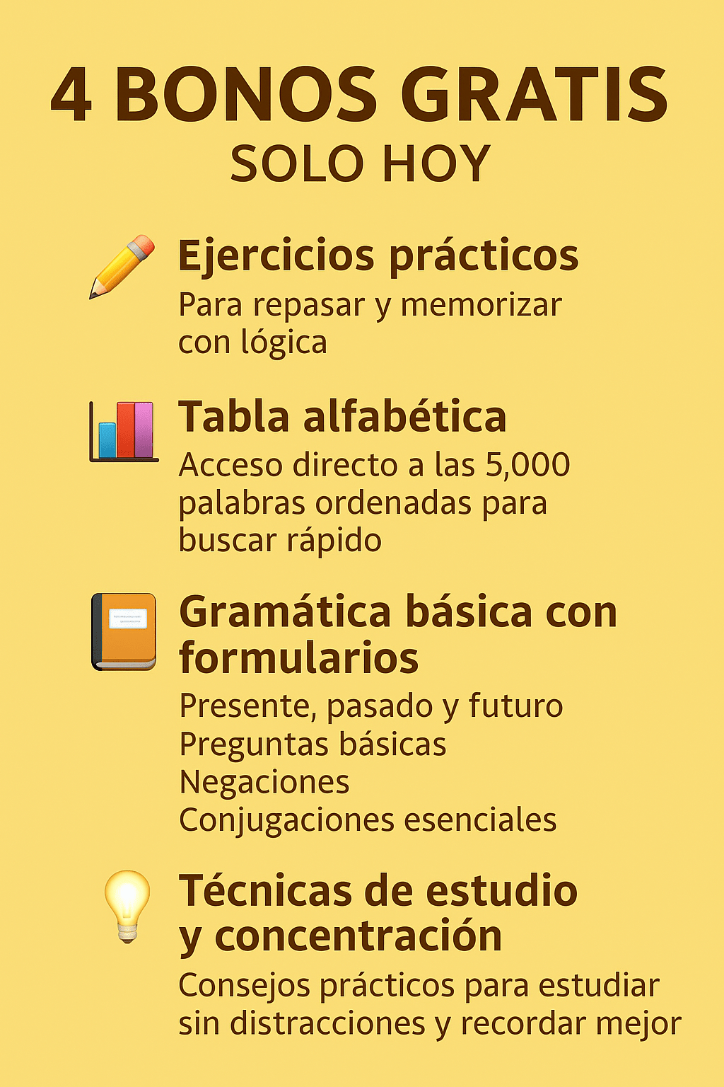 🎁+ 4 Bonus para Ti - Ingles Relax