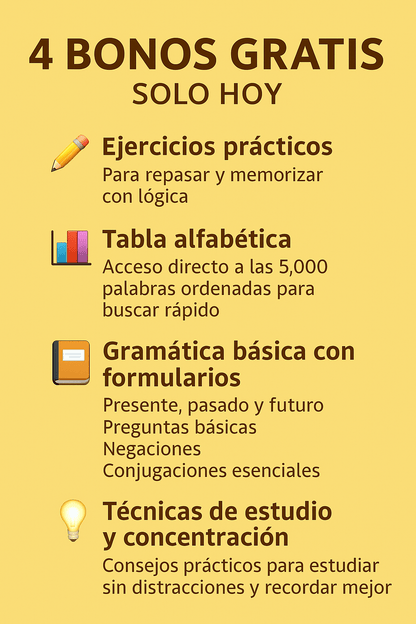 🎁+ 4 Bonus para Ti - Ingles Relax