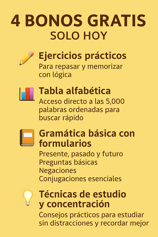 🎁+ 4 Bonus para Ti - Ingles Relax