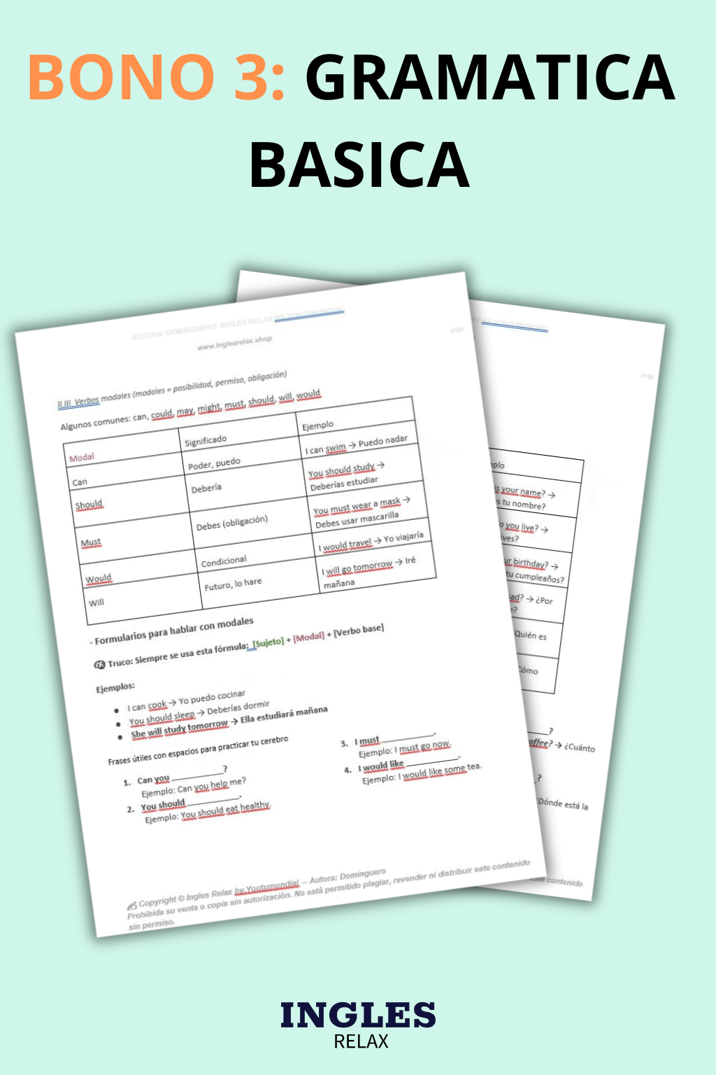 🎁+ 4 Bonus para Ti - Ingles Relax