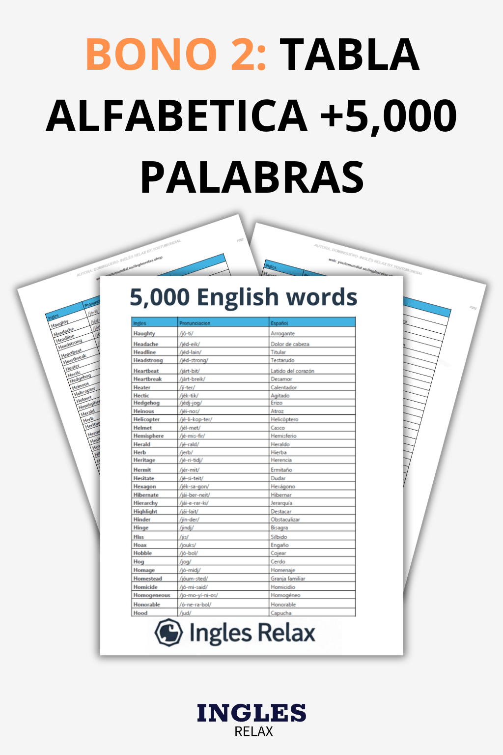 🎁+ 4 Bonus para Ti - Ingles Relax