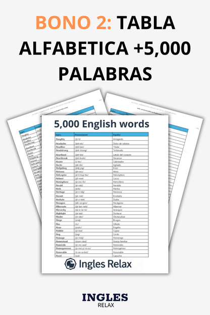 🎁+ 4 Bonus para Ti - Ingles Relax