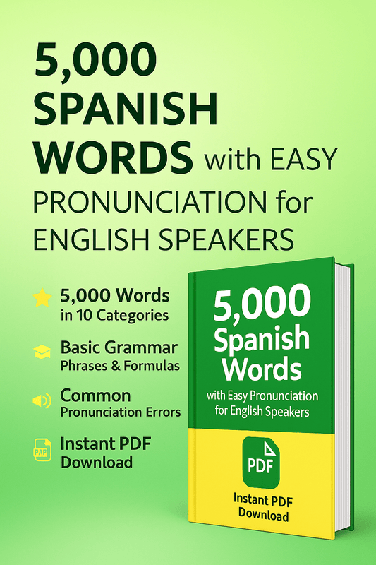 5,000 Spanish Words with Phonetic English Pronunciation - Ingles Relax